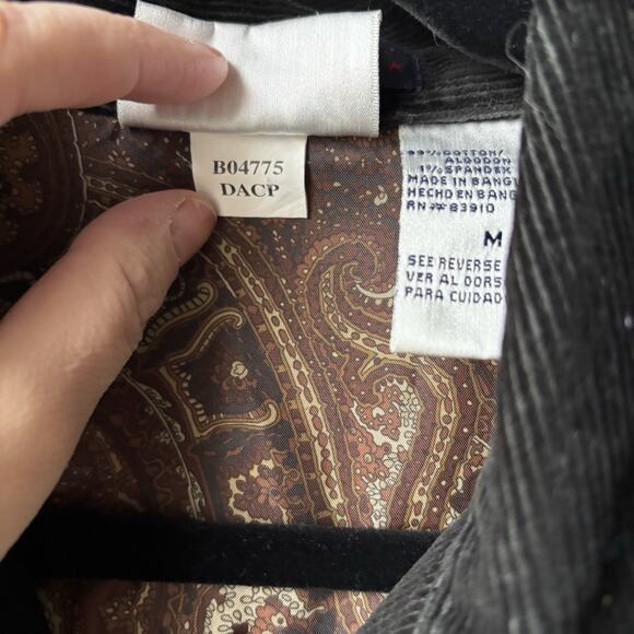 Barn Coat Bill Blass Structured Corduroy Jacket Womens M Navy - Picture 3 of 6